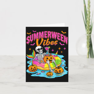 Summerween Lustige Skelette Halloween Schwimmendes Karte