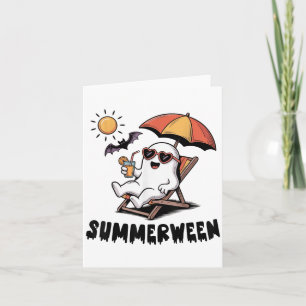 Summerween Niedlich Spookhom mit Sommervibes für Karte