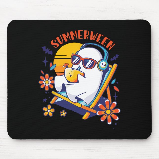Summerween Niedlich Spooky Summer Ghost Halloween  Mousepad (Vorne)
