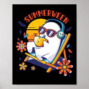 Summerween Niedlich Spooky Summer Ghost Halloween Poster