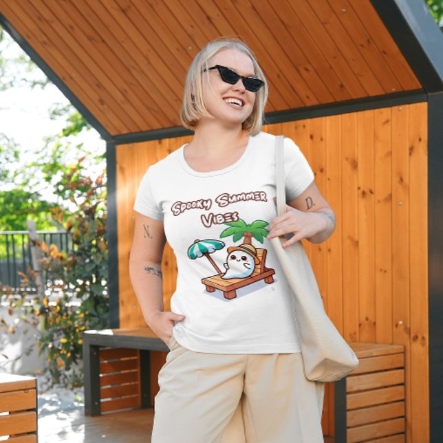 Summerween Niedlich Summer Ghost T-Shirt (Von Creator hochgeladen)