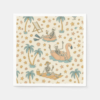 Summerween Party Skeleton Napkins Serviette