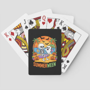 Summerween Skeleton Ghost Beach Halloween-Party Fu Spielkarten