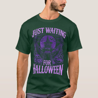 Summerween Skeleton Just Waiting For Halloween T-Shirt