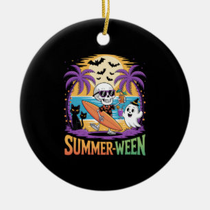 Summerween Skeleton Party Halloween Keramik Ornament