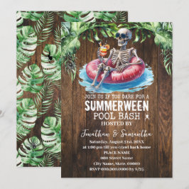 Summerween Skeleton Tropical Pool Bash Einladung