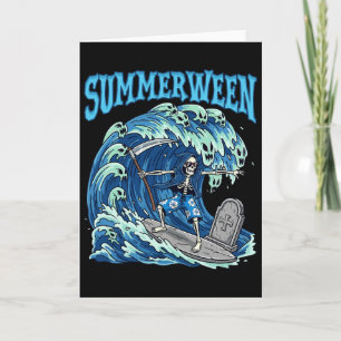Summerween-Skelett-Surf-Todesgrim-Reiter-Strand Gr Karte
