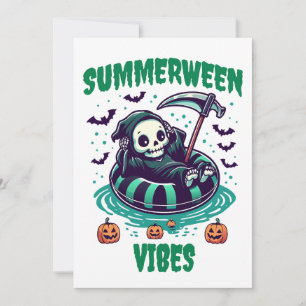 Summerween Stimmung – entspannter Sensenmann Einladung