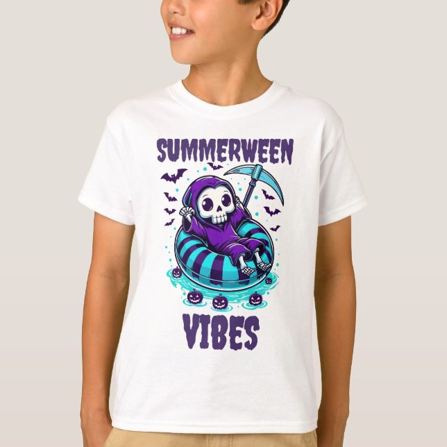 Summerween Stimmung – Reaper Relaxed T-Shirt (Vorderseite)