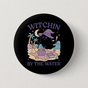 Summerween-Strand-Halloween-Geist Button