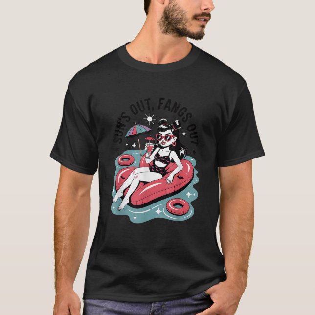 Summerween Sun vertreibt witzige Sommerhalme T-Shirt (Vorderseite)
