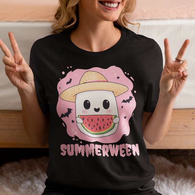 Summerween Süßer Geist Wassermelone Sommer Tri-Blend Shirt (Von Creator hochgeladen)