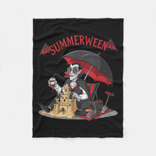 Summerween Vampire Beach Dracula Sandcastle Gotik Fleecedecke