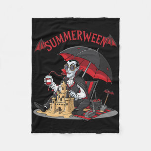 Summerween Vampire Beach Dracula Sandcastle Gotik Fleecedecke