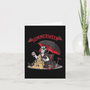 Summerween Vampire Beach Dracula Sandcastle Gotik Karte