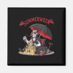 Summerween Vampire Beach Dracula Sandcastle Gotik Magnet