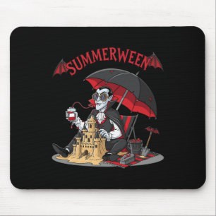 Summerween Vampire Beach Dracula Sandcastle Gotik Mousepad