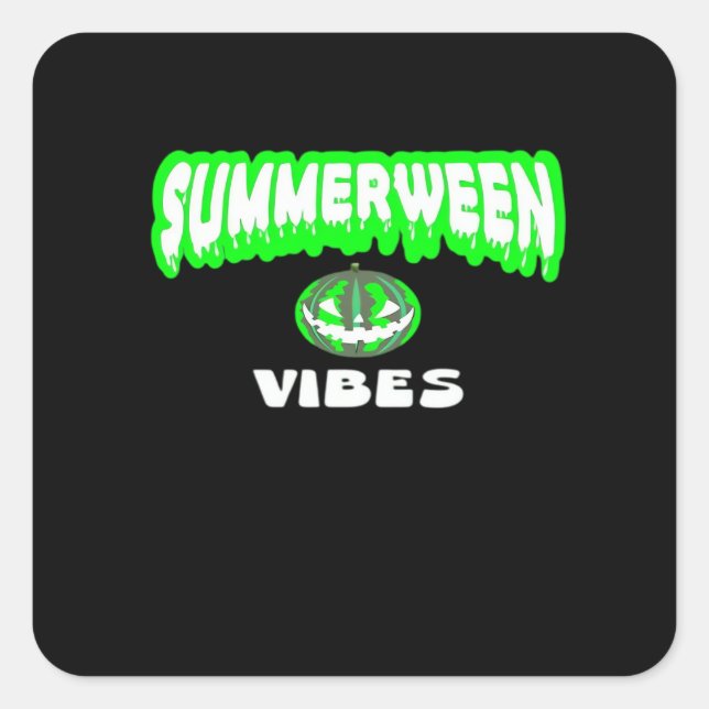Summerween Vibes Classic Quadratischer Aufkleber (Vorderseite)
