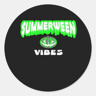 Summerween Vibes Classic Runder Aufkleber