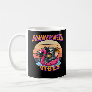 Summerween Vibes Grim Sensenmann Flamingo Float Re Kaffeetasse