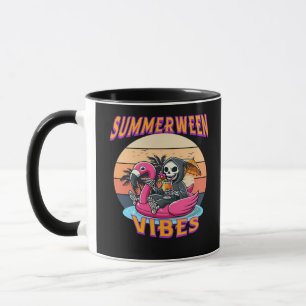 Summerween Vibes Grim Sensenmann Flamingo Float Re Tasse