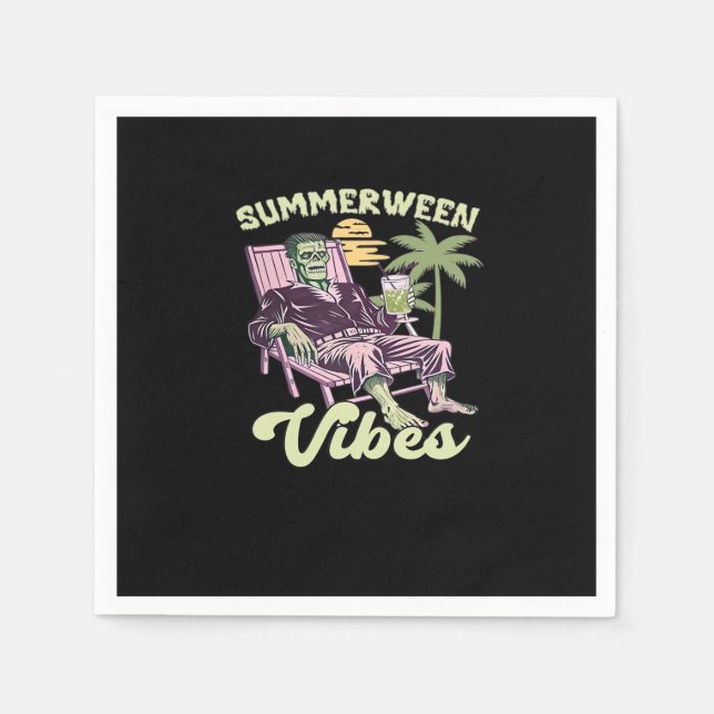 Summerween Vibes Halloween Classic Serviette (Vorderseite)