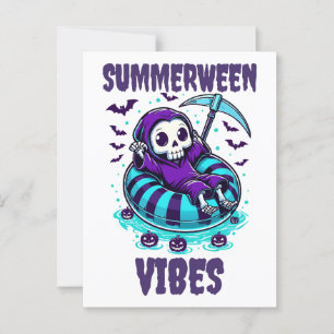Summerween Vibes - Sensenmann entspannt Postkarte
