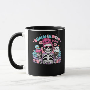 Summerween Vibes Skeleton IceCream Sommerferien Tasse