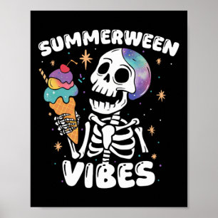 Summerween Vibes Skeletto Eislaufmuseum Monte Brè Poster