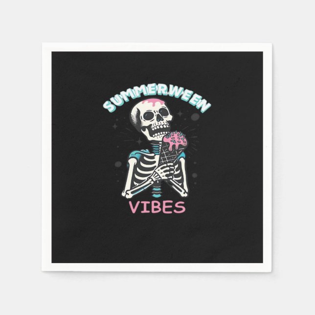 Summerween Vibes Spooky Summer Pumpkin Classic Serviette (Vorderseite)