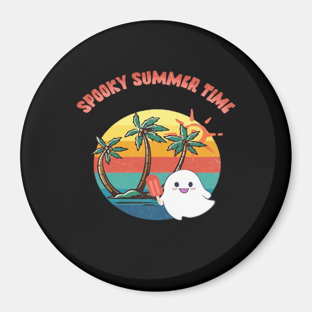Summerween Vibes - Spooky Summer Time Classic Magnet (Vorne)