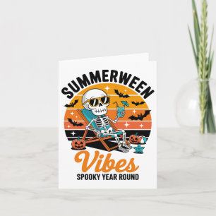 Summerween Vibes Spooky Year Runde Halloween Spook Karte