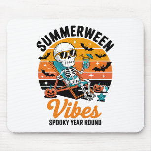 Summerween Vibes Spooky Year Runde Halloween Spook Mousepad