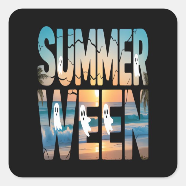 Summerween Viral Quadratischer Aufkleber (Vorderseite)