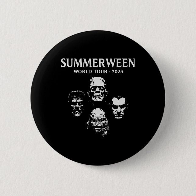 Summerween World Tour 2025 Monster Halloween-Spaß  Button (Vorderseite)