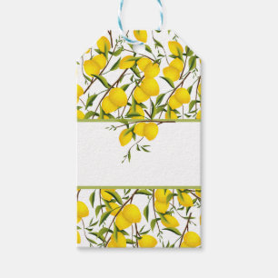 Summery Citrus Lemon Tree Branches Geschenkanhänger