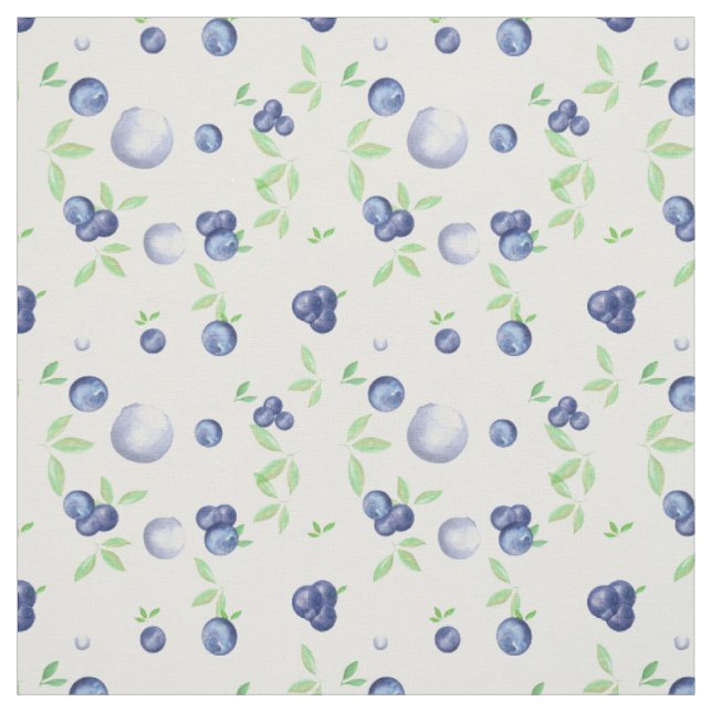 Summery Watercolor Blueberry Stoff (Muster)