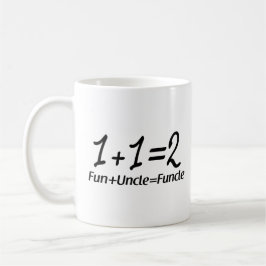 Summierungs-Mathematik - 1+Spaß 1=2+Uncle=Funcle Kaffeetasse