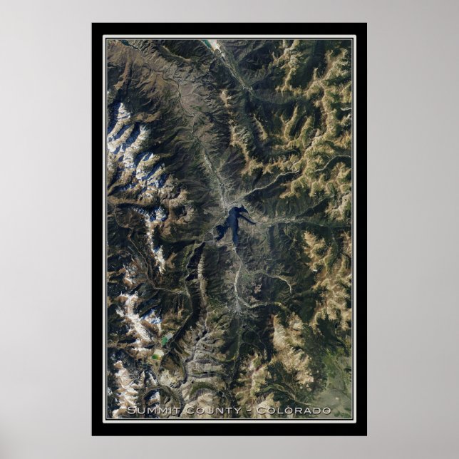 Summit Landkreis und Breckenridge Colorado Satelli Poster (Vorne)