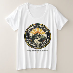 Summit Striders Vintage Trail Running Abzeichen T- Große Größe T-Shirt