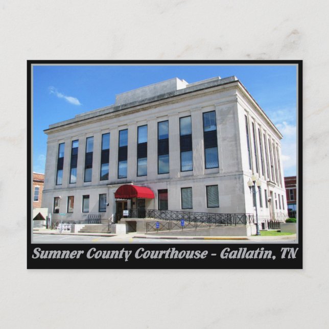 Sumner Landkreis Courthouse - Gallatin, TN Postkarte (Vorderseite)