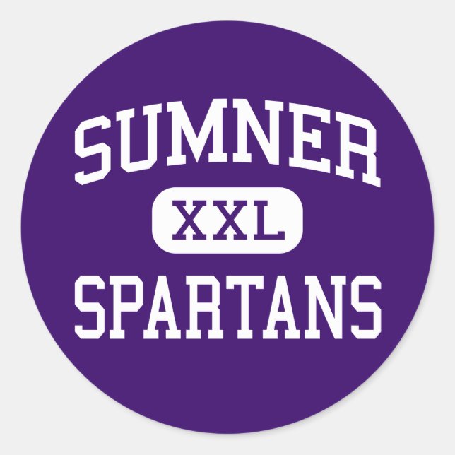 Sumner - Spartans - High - Sumner Washington Runder Aufkleber (Vorderseite)