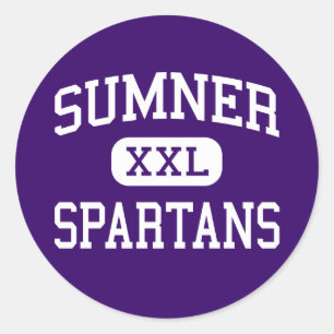 Sumner - Spartans - hoch - Sumner Washington Runder Aufkleber