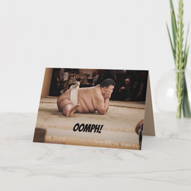 SUMO DEFEAT BATTU CARTE D'ANNIVERSAIRE (Devant)