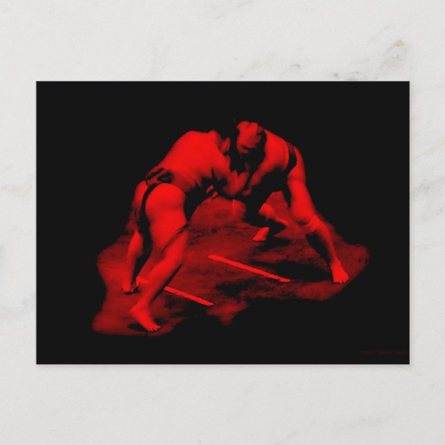 "Sumo en colère" - Carte postale (Devant)