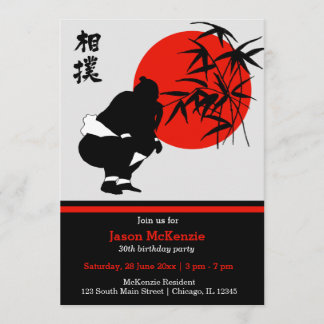 Sumo Geburtstagsthema Einladung