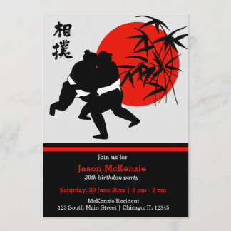 Sumo Geburtstagsthema Einladung