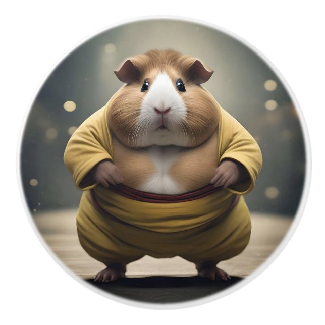 Sumo Guinea Pig, Keramikknauf (Vorderseite)