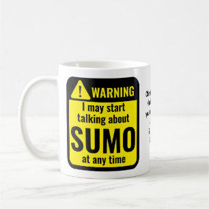 Sumo Lustige Personalisierte Warnung Kaffeetasse
