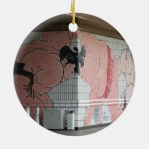 Sumo-Mural-Wandkunst Keramikornament